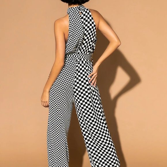She’s Everything Checkered Jumpsuit NWT (size large) - Picture 8 of 12